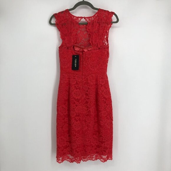 NWT Ever New Red Woven Lace Zena Wrap Dress in Sahara  Red size 2 - Picture 4 of 16